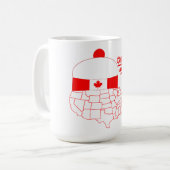 カナダ-アメリカのクールなTuque コーヒーマグカップ (正面左)