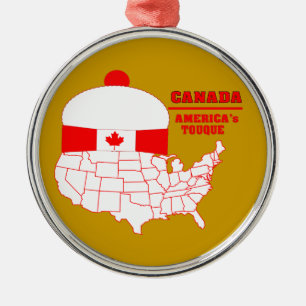 カナダ-アメリカのクールなTuque メタルオーナメント