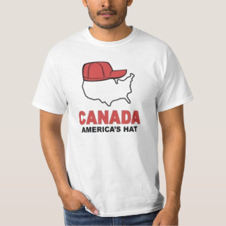 カナダ: アメリカの帽子 Tシャツ