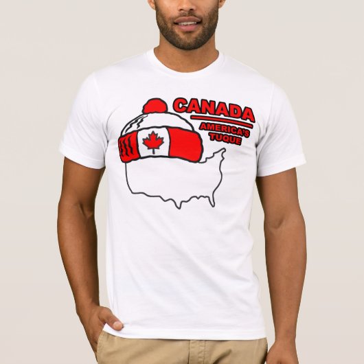 カナダ-アメリカのTuqueのTシャツ Tシャツ (正面)