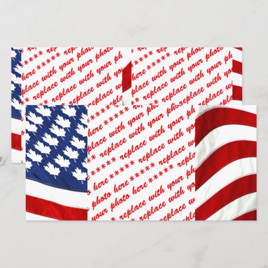 カナダ/アメリカ国旗 (正面/裏面)