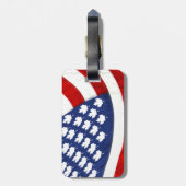 カナダ/アメリカ国旗 ラゲッジタグ (裏面縦)