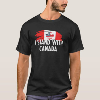 カナダ アメリカ カナディアン USA フラグを応援します Tシャツ