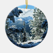 カナダ,アルバータ州,バンフで雪の白い冬 セラミックオーナメント (正面)