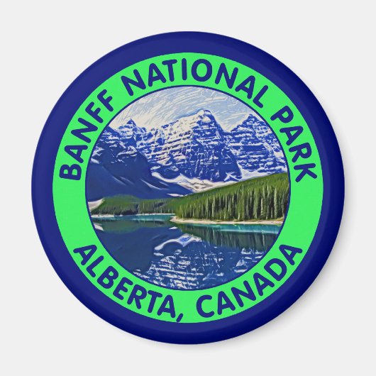 カナダ，アルバータ州，バンフ国立公園 マグネット (正面)