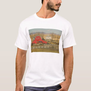 カナダ アルバータ州 パンチャークリーク: レッドバーン&ランチ Tシャツ