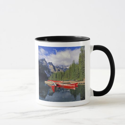 カナダ アルバータ州 モレーン湖 湖面 マグカップ (右)