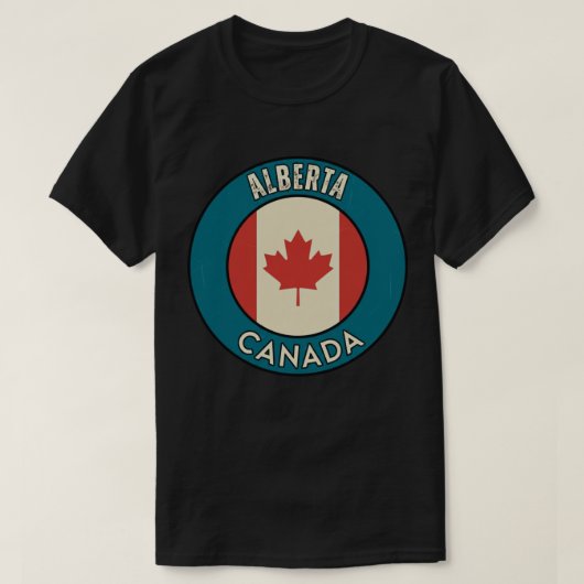 カナダ アルバータ州 Tシャツ (デザイン正面)