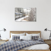 カナダ、アルバータ州。VIA鉄道雪車間 キャンバスプリント (インサイチュ (寝室))