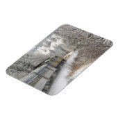 カナダ、アルバータ州。VIA鉄道雪車間 マグネット (左側)