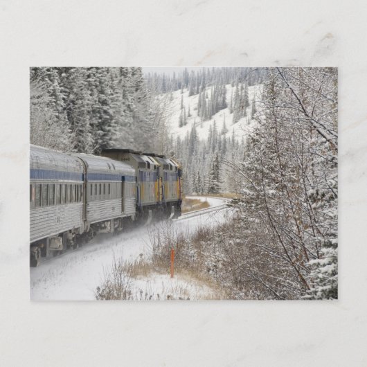 カナダ アルバータ州 VIA Rail スノートレイン ポストカード (正面)
