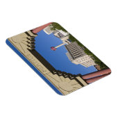 カナダ，アルバータ，オリンピックプラザとカルガリータワー マグネット (右側)