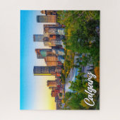 カナダ，アルバータ，カルガリーの美しい都市 ジグソーパズル (縦)