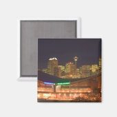 カナダ、アルバータ、カルガリー:からシティスカイライン マグネット (正面/裏面)