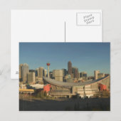 カナダ、アルバータ、カルガリー： 3からシティスカイライン ポストカード (正面/裏面)