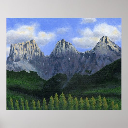 カナダ，アルバータ，カンモアの3姉妹 ポスター (正面)