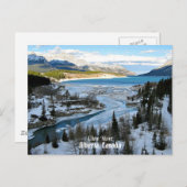 カナダ，アルバータ，クリネ川 ポストカード (正面/裏面)