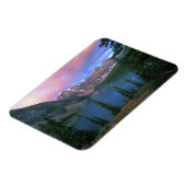 カナダ，アルバータ，夜明けモレーヌ湖，バンフ マグネット (左側)