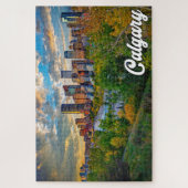 カナダ，アルバータ，息をのむようなカルガリー ジグソーパズル (縦)