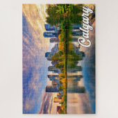 カナダ，アルバータ，美しいカルガリー ジグソーパズル (縦)