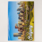 カナダ，アルバータ，美しいカルガリー ジグソーパズル (縦)