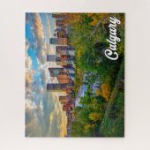 カナダ，アルバータ，美しいカルガリー ジグソーパズル (縦)