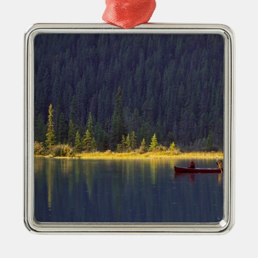 カナダ、アルベルタ、バニフ国立公園2人の少年 メタルオーナメント (正面)