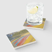 カナダ、アルベルタ、バンフ国立公園、モレーヌ ストーンコースター (横)