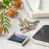 カナダ、アルベルタ、モレーヌ湖アットドーン、バンフ キーホルダー (側面)