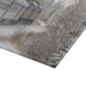 カナダ、アルベルタ。VIAレール雪上車間 カッティングボード (角)