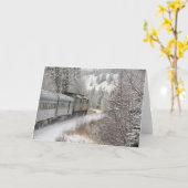 カナダ、アルベルタ。VIAレール雪上車間 カード (黄色い花)