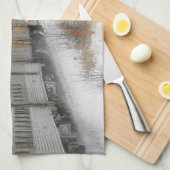 カナダ、アルベルタ。VIAレール雪上車間 キッチンタオル (四つ折り)