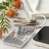 カナダ、アルベルタ。VIAレール雪上車間 キーホルダー (正面右)