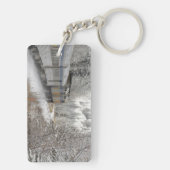 カナダ、アルベルタ。VIAレール雪上車間 キーホルダー (裏面)