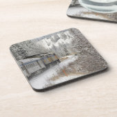 カナダ、アルベルタ。VIAレール雪上車間 コースター (左側)