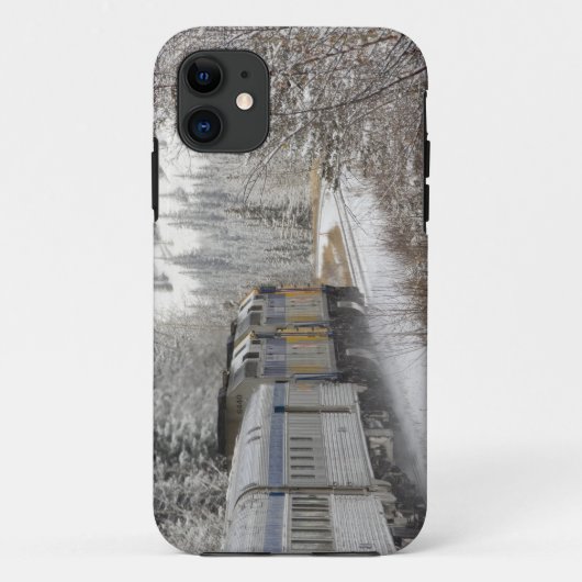 カナダ、アルベルタ。VIAレール雪上車間 Case-Mate iPhoneケース (裏面)
