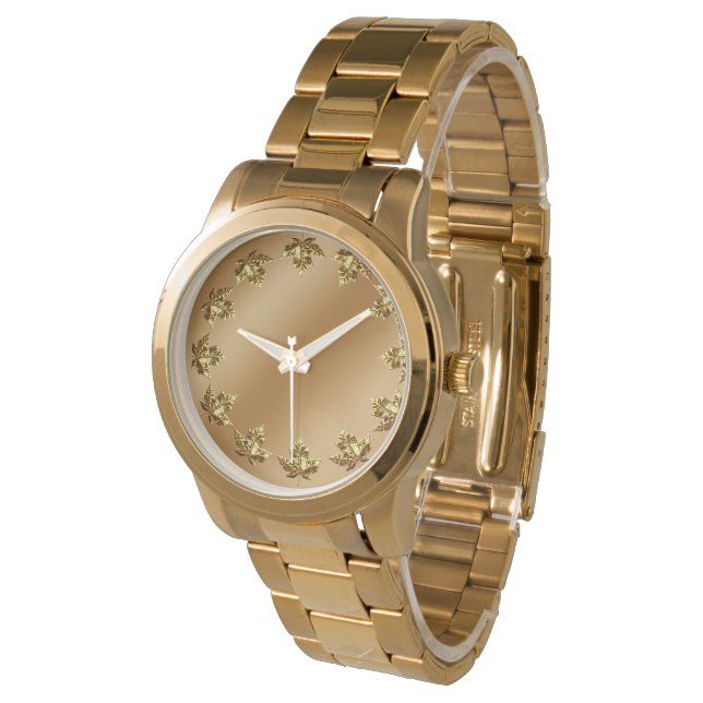 カナダ ウォッチ ゴールド カナダ 土産 腕時計 (アングル)