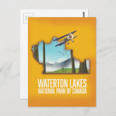 カナダ ウォーターントン湖国立公園 アートプリント ポストカード (正面/裏面)