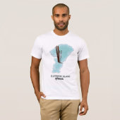 カナダ エルズミア島 地図 ポスター Tシャツ (正面フル)