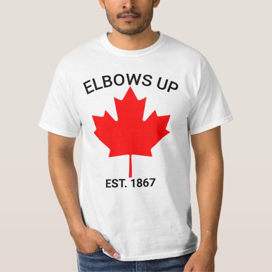 カナダ エルボーアップ シャツ、抗議支持 シャツ、真の Tシャツ (正面)