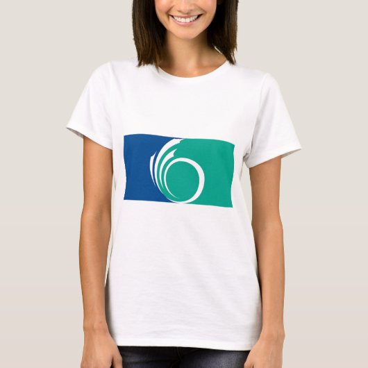 カナダ オタワの旗の女性用Tシャツ Tシャツ (正面)