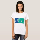 カナダ オタワの旗の女性用Tシャツ Tシャツ (正面フル)