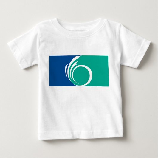 カナダ オタワの旗 ベビーTシャツ (正面)