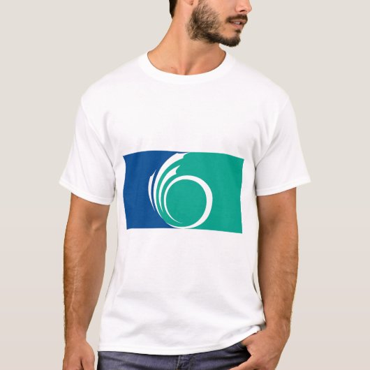 カナダ オタワの旗 メンズTシャツ Tシャツ (正面)