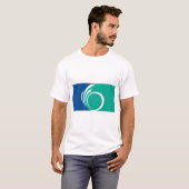 カナダ オタワの旗 メンズTシャツ Tシャツ (正面フル)