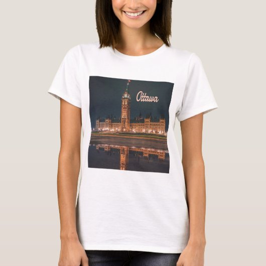 カナダ オンタリオ州 オタワ 議会丘 Tシャツ (正面)