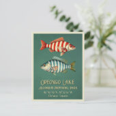 カナダ オンタリオ州 オペオンゴ湖 魚 葉書 ポストカード (スタンド正面)