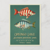 カナダ オンタリオ州 オペオンゴ湖 魚 葉書 ポストカード (正面)