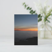 カナダ，オンタリオ州，キングストン，湖による夕日 ポストカード (スタンド正面)