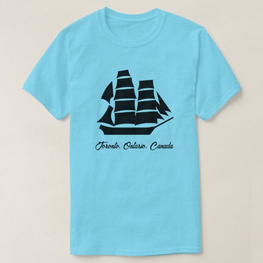 カナダ オンタリオ州 トロント市 - 帆船 Tシャツ (デザイン正面)
